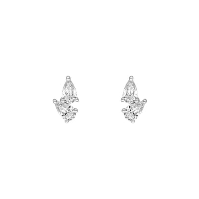 1tcw Diamond Pear Stud Earrings