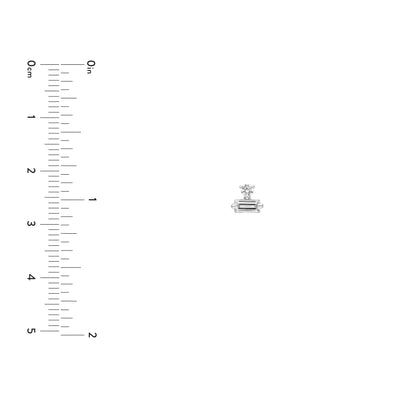 5/8tcw Square Baguette & Round Diamond Earrings