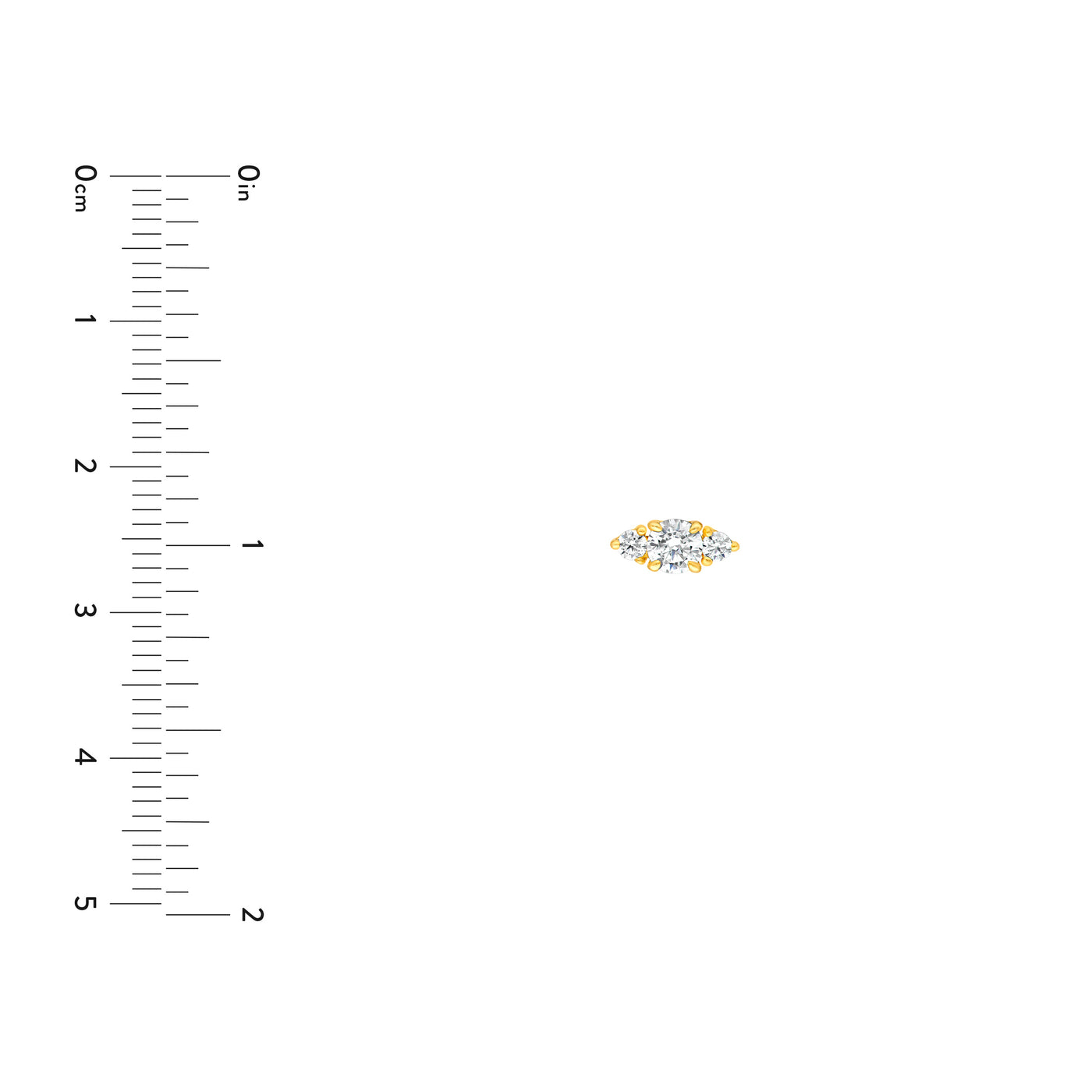 3/8tcw Three Stone Round Diamond Earrings