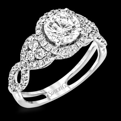 Engagement Ring in 18k Gold with Diamonds