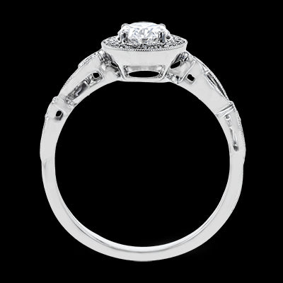 Engagement Ring in 18k Gold with Diamonds