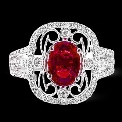 Color Ring in 18k Gold with Diamonds