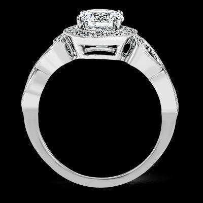 Engagement Ring in 18k Gold with Diamonds