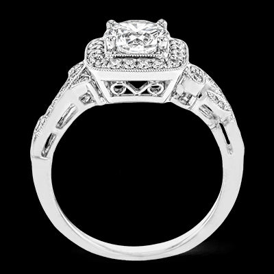 Engagement Ring in 18k Gold with Diamonds