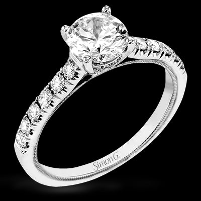 Engagement Ring in 18k Gold with Diamonds