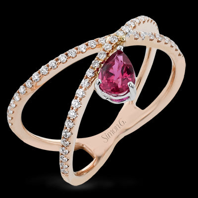 Color Ring in 18k Gold with Diamonds