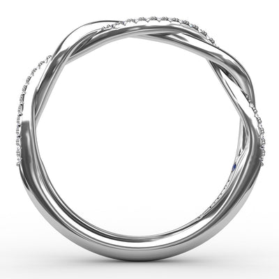 Diamond Twist Wedding Band
