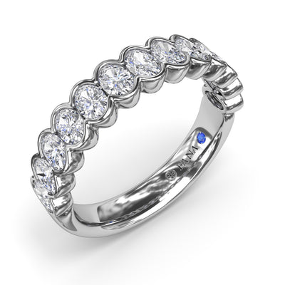 Bezel-Set Diamond Wedding Band