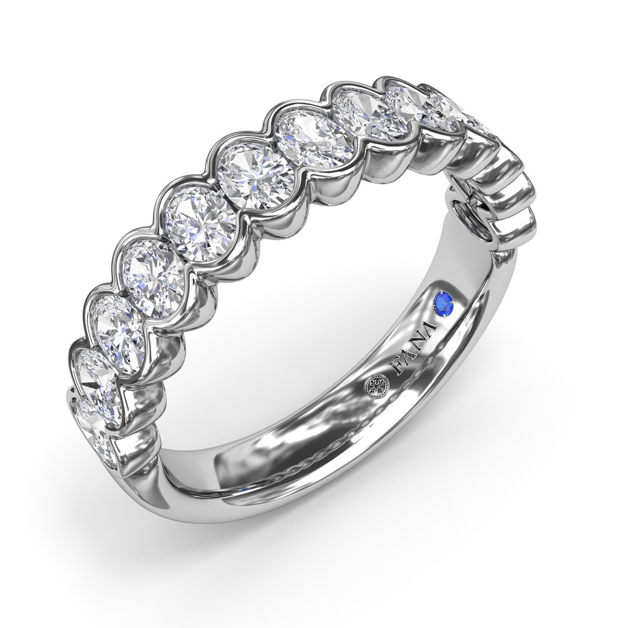 Bezel-Set Diamond Wedding Band