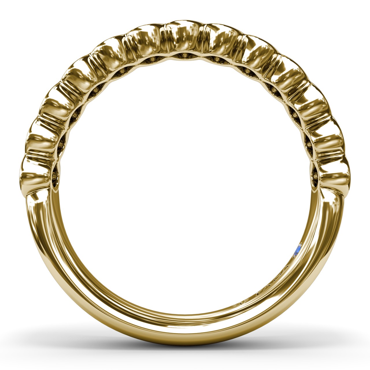 Bezel-Set Diamond Wedding Band