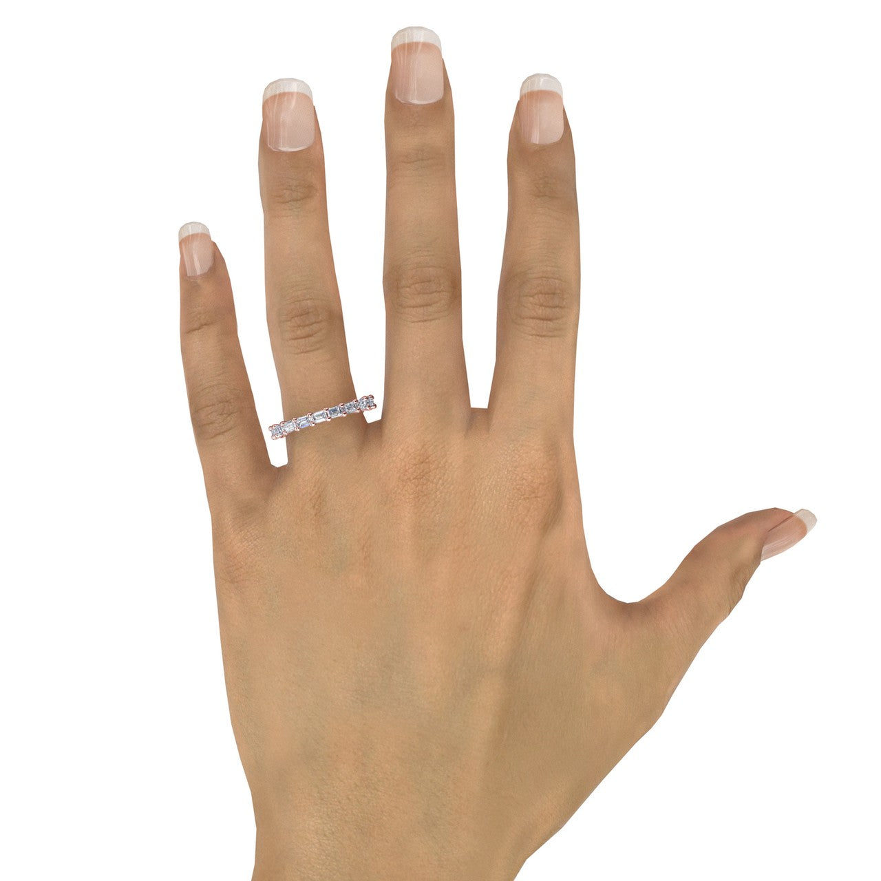 Emerald Cut Eternity Band