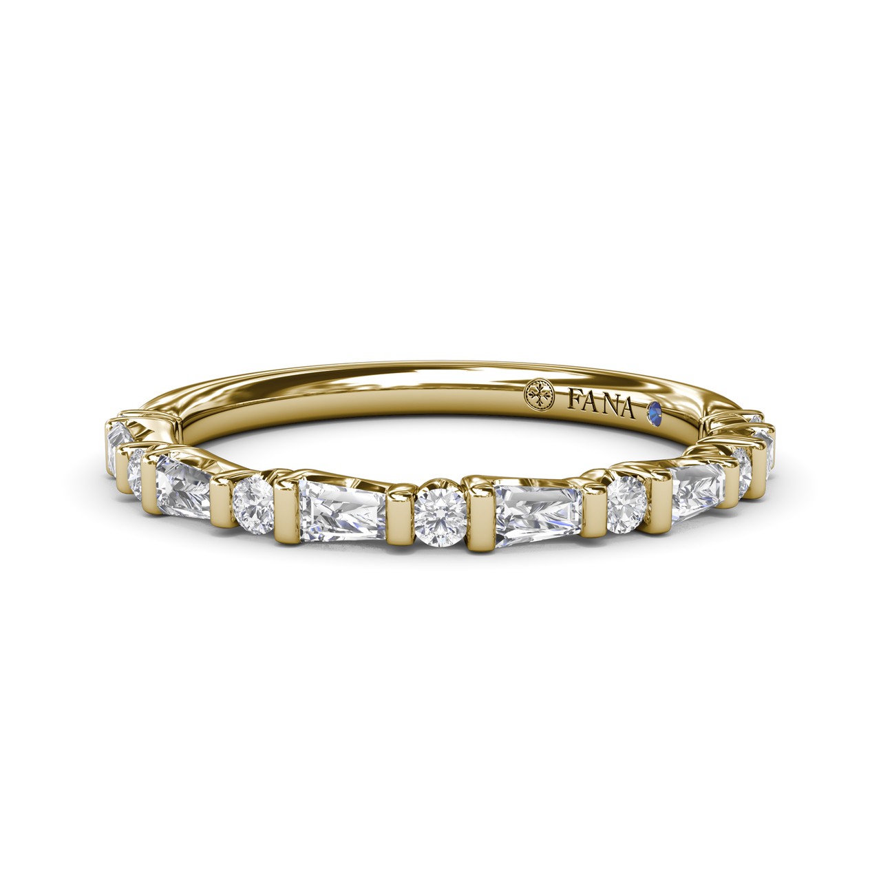 Tapered Baguette and Round Anniversary Band