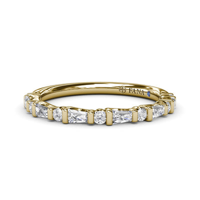 Tapered Baguette and Round Anniversary Band