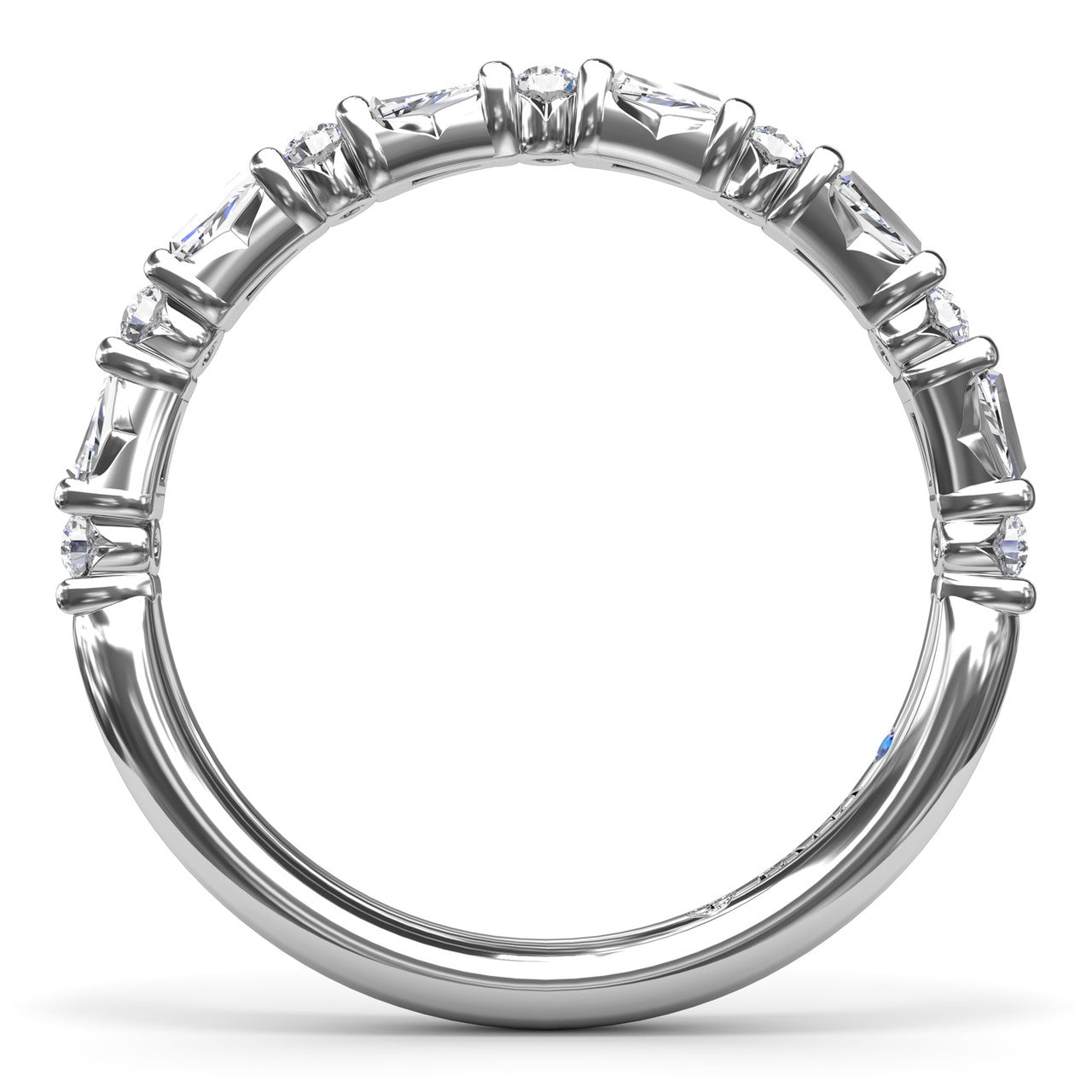 Tapered Baguette and Round Anniversary Band