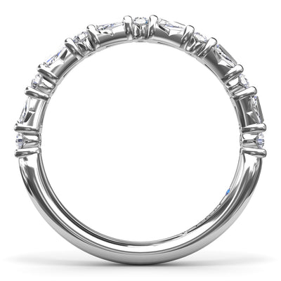 Tapered Baguette and Round Anniversary Band