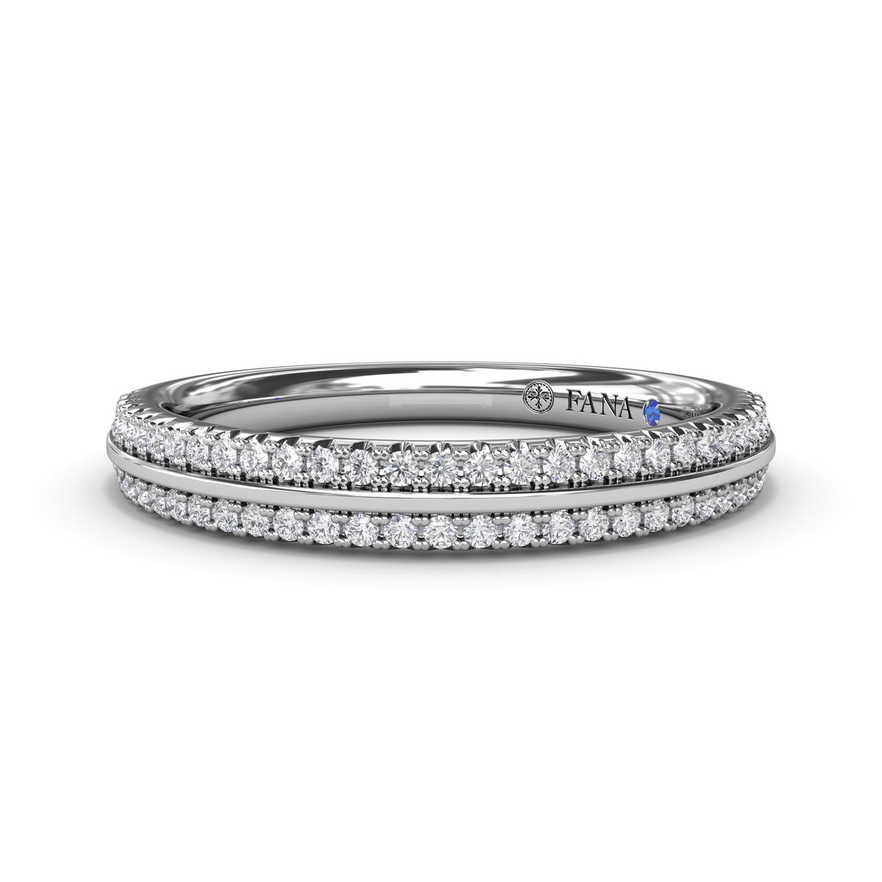 Split PavÃ© Diamond Band